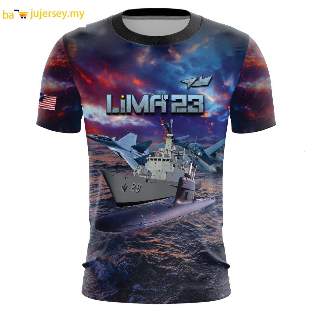 Baju Lima 2023 | Lima 23 Langkawi Tahun 2023 | Lima Baju | Baju Event Lima Lima23 | Sublimation Baju Lima 2023 Men Women Short Sleeve Tees Casual 3d T Shirt Tops Tee