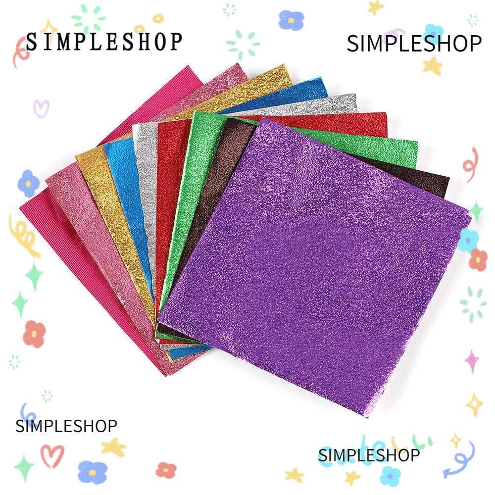 ❀SIMPLE❀ 100 pcs Metal Embossing Aluminum Foil Candy Wrapping Paper Package Paper Sewing Color Gilded Baking Wedding Party Supplies Tin Food Candy Chocolate/Multicolor