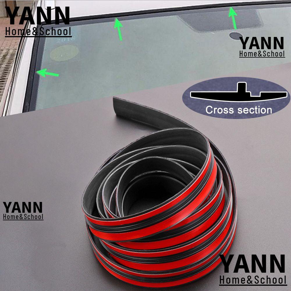YANN T Style 3m/9.84ft Front Rear Windshield Rubber Sunroof Seal Strip