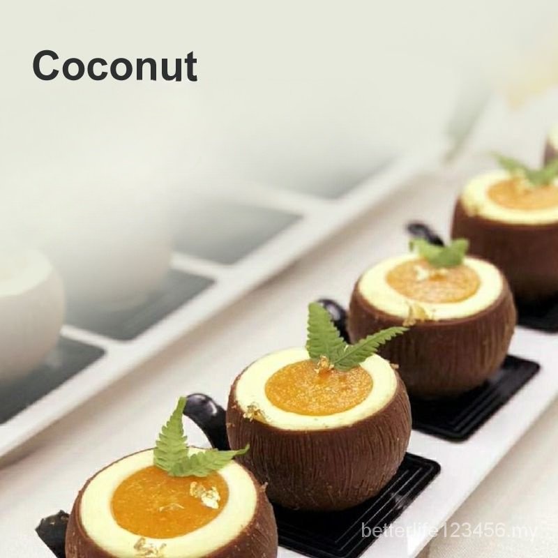 French Simulation Fruit Mold Coconut Mousse Cake Spherical Snowball Dessert Pastry Chocolate Silicone