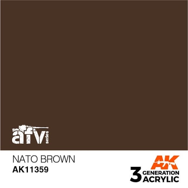 AK Interactive 3rd Generation Acrylic AFV Series AK11359 NATO BROWN – AFV