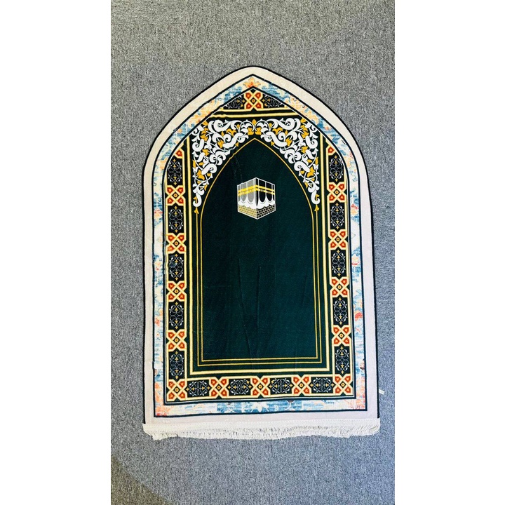 sajadah tebal premium kubah motif marmer kabah sejadah turki