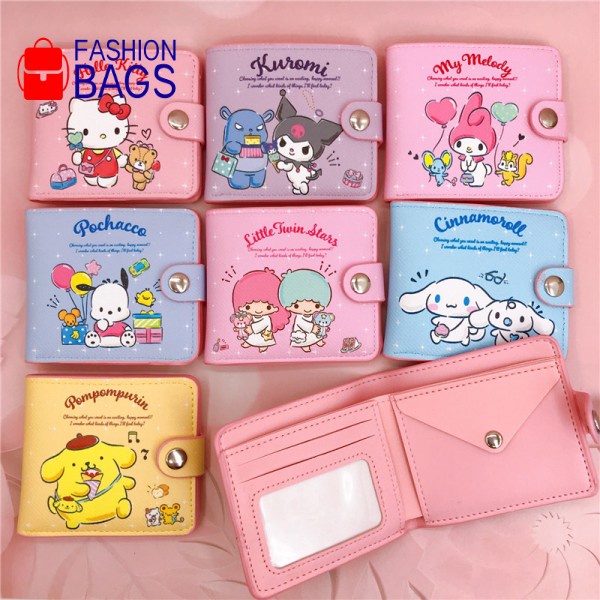 [Fashion Bags] New Style PU Casual Short Style 20% Off Wallet KT PC Dog Kurumi Coin Wallet Card Holder Card Holder Wallet with Buttons