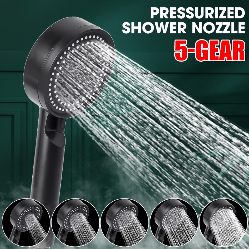 5 Gears High Pressure Shower Head / Strong Water Outflow Showerhead / Handheld Water Saving Eco-friendly Shower Nozzle