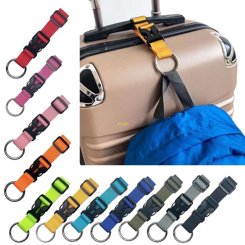 youn Heavy Duty Add a Bag Luggage Strap Adjustable Coat Holder Gripper Carry on Baggage Suitcase Belt Rings Hook Handbag