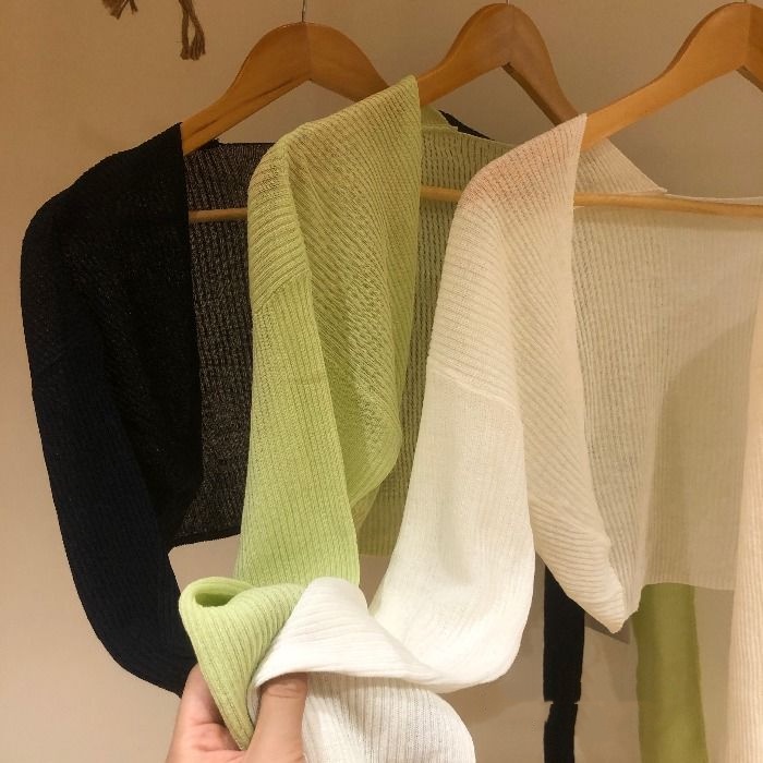 Summer Thin Loose Sunscreen Knitwear Women Short Breathable Cardigan Top