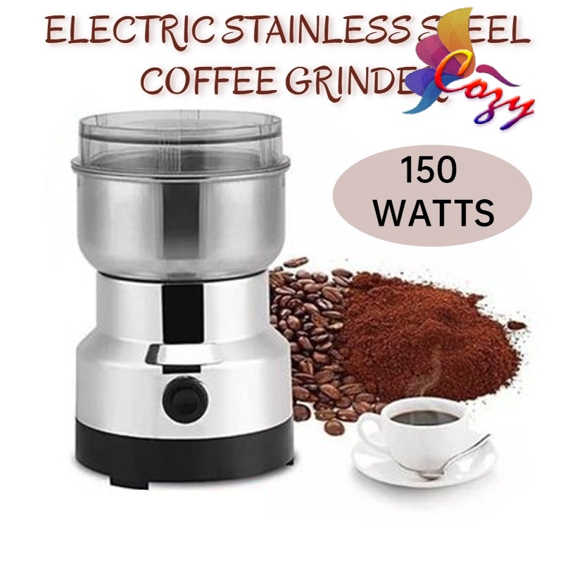 Electric Stainless Steel Coffee Bean Grinder Power Home Grinding Milling Spices Dry Mill Machine High