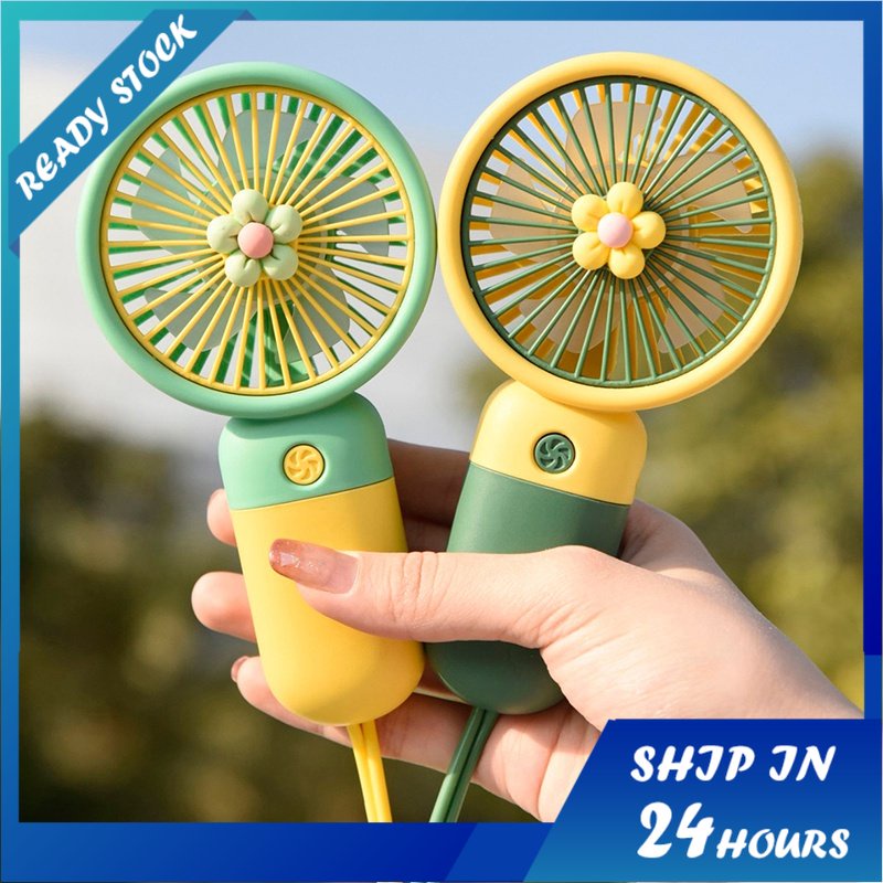 Portable Hand Table Mini Clip Fan USB Fan Flower Fan Charge Battery Desk Cooling Small Kipas Mini Kipas Kecil 迷你花朵风扇