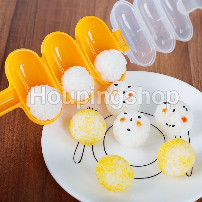 2Pcs/Set Baby Rice Ball Maker Shaker Rice Ball Molds DIY Ball Shape Sushi Maker