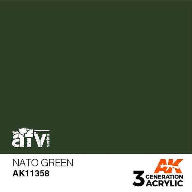 AK Interactive 3rd Generation Acrylic AFV Series AK11358 NATO GREEN – AFV