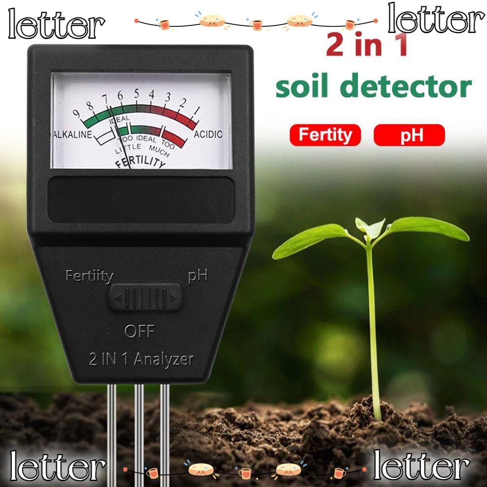 LETTER 2 in 1 Soil PH Fertility Meter Professional Monitor Plants For Garden Plant Flower Soil PH Tester