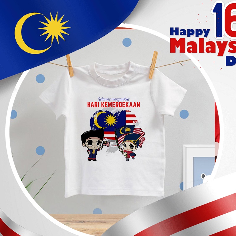 Hari Merdeka Tshirt Patriotic Girl Boy Kids T Shirt Malaysia Independence Day T Shirt National Day Clothing