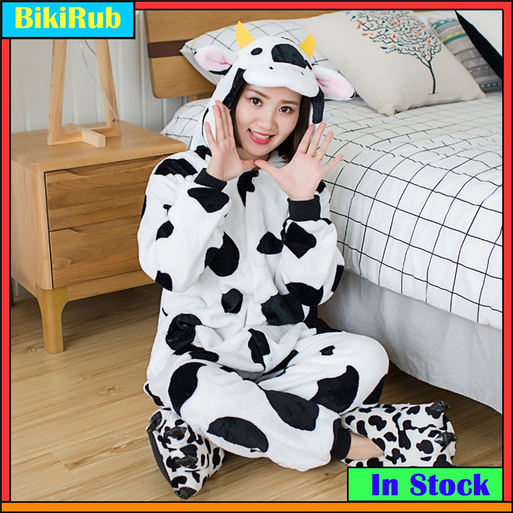 Kigurumi Cow Animal Pajamas Women Men Cute Unicorn Stitch Cartoon Onesies Costumes