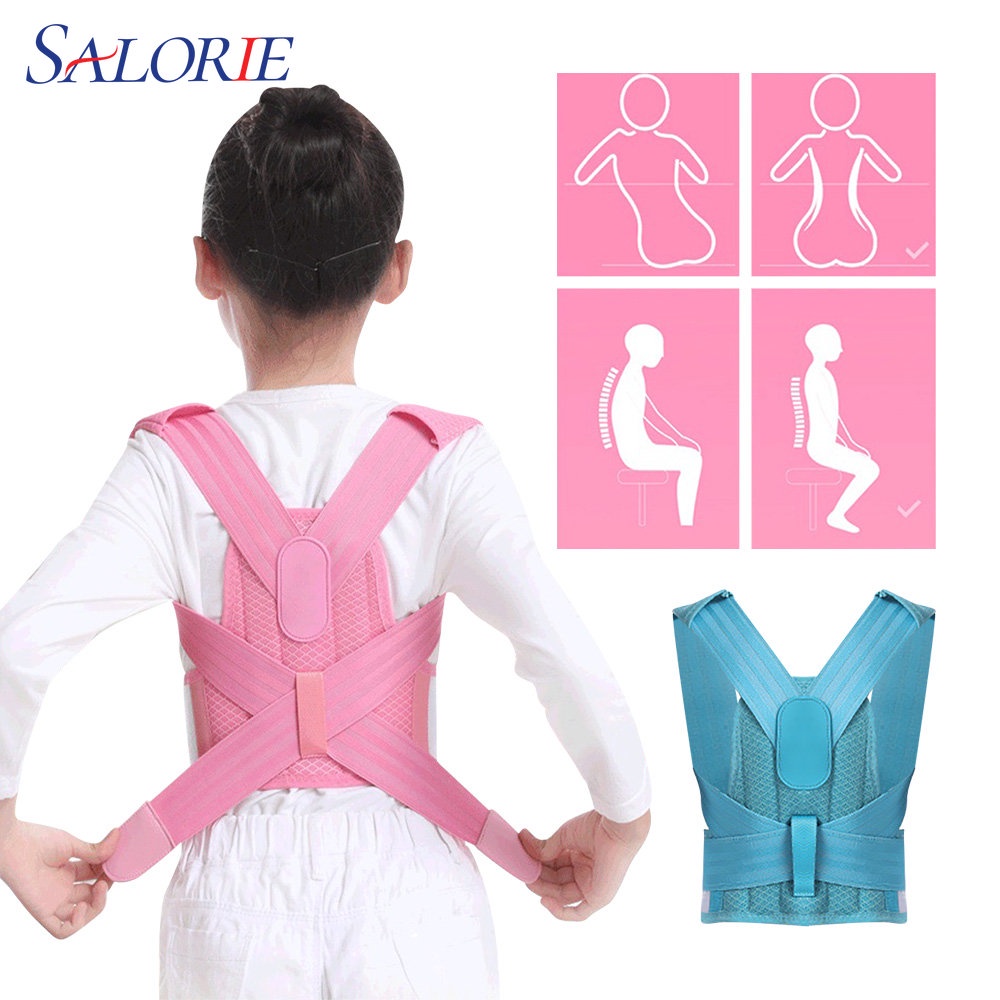Salorie Kids Posture Correction Back Support Corrector Lumbar Brace Belt Therapy Shoulder Straightener