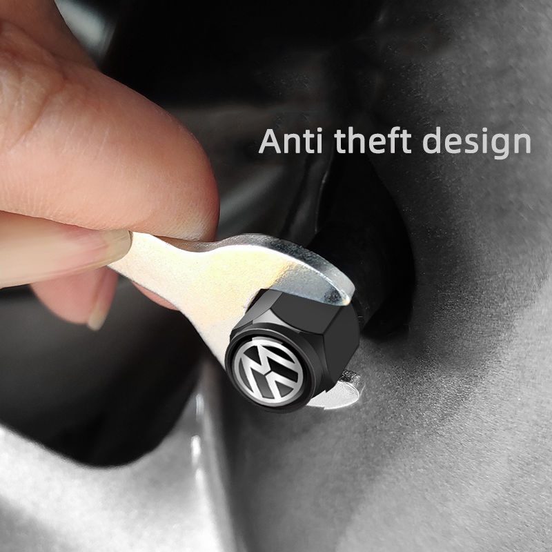 Quality Reliable LECART 5Pcs Metal Car Tires Valve Stem Caps All Model Volkswagen VW CC Tiguan Jetta Golf MAGOTAN Pol... - Image 3