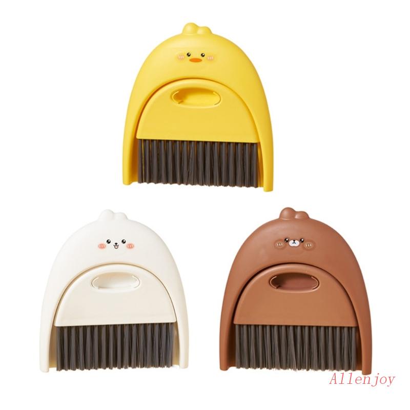 JOY Mini Cartoon Broom Dustpan Suit Student Kid Cleaning Brush Small Broom Set for Home Bedroom Room Bed Clean