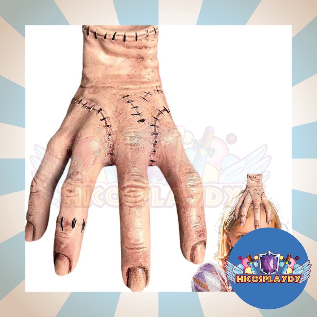 hiCosplaydy Kids Wednesday Addams Family Thing Hand Thing from Wednesday Fake Hand Figure Cosplay Hand by Addams FamilyL