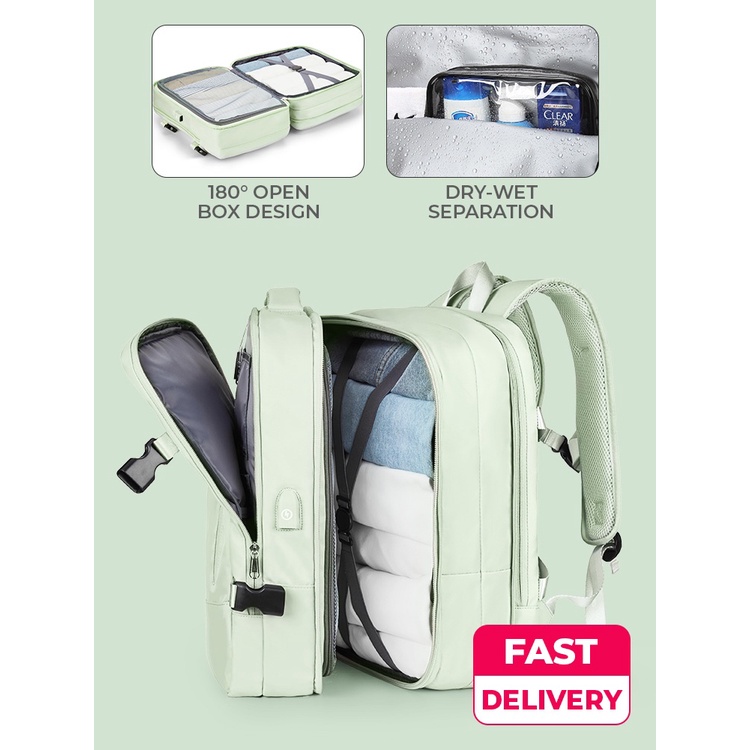 Werocker Premium Travel Laptop Backpack WR9169 Beg Komputer Riba School Bag Vacation Bag Cabin Baggage