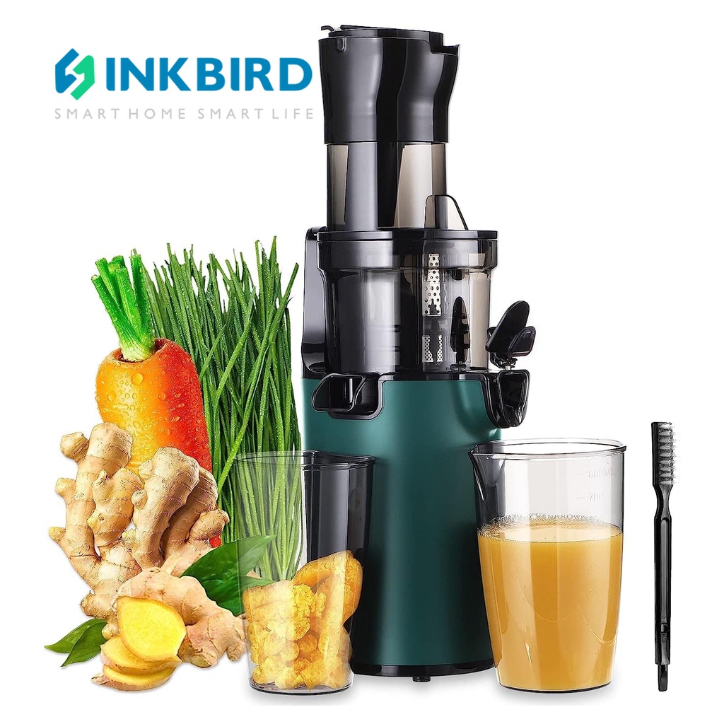 INKBIRD Sovider Electric Juicer Slow Juicer Machine Fruits Cold Press Juicer Fruit extractors Juicer Machine Heavy Duty 200W for Vegetables Fruit 