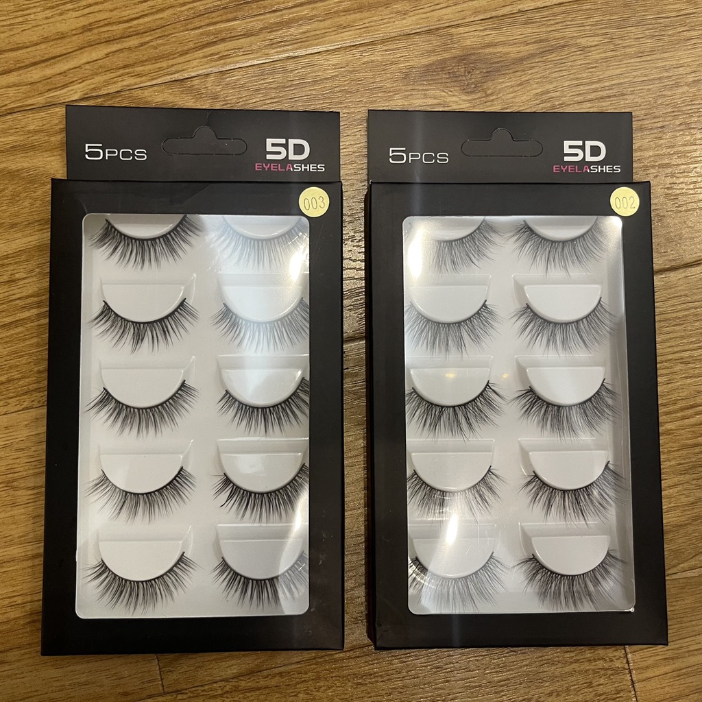 EYELASHES Natural 5D Soft and Light False EYELASHES 5 bag Reusable Many Times
