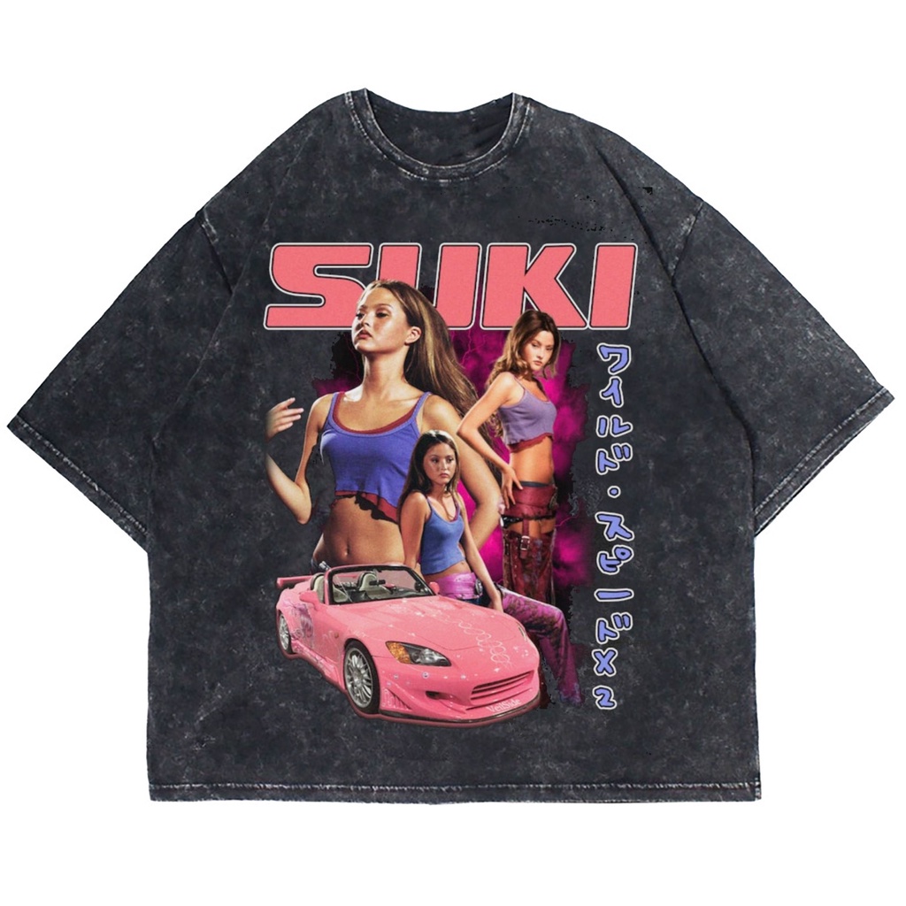 Patternmerch "Suki need for speed" Oversize T-shirt | Washed tee | Vintage t-shirt