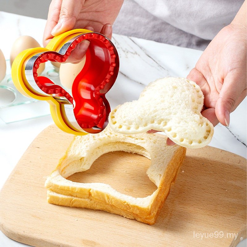 Pocket Sandwich Cutting Mold Sandwich Bread Mold Toast Biscuit Mold Fruit Vegetable Cutter Embossing Mold Set 口袋三明治切模 夹心面包模具 吐司饼干模具 水果蔬菜切刀压花模具套装