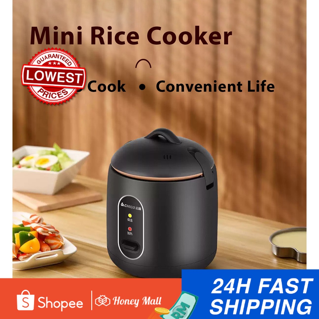 Chigo 1.2L Mini Rice Cooker Non Sticky Mini Smart Rice Cooker Cooker Small Cooking Pot Electric Cooker 志高电饭煲低功率不粘内胆电饭锅