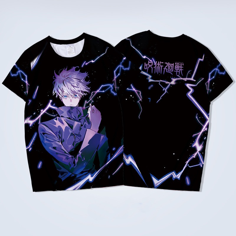 Versatile Must Anime Jujutsu Kaisen Gojo Satoru 3D Printing T-Shirt Tee Pattern Design Summer Hip Hop Men Tees Tops O... - Image 3
