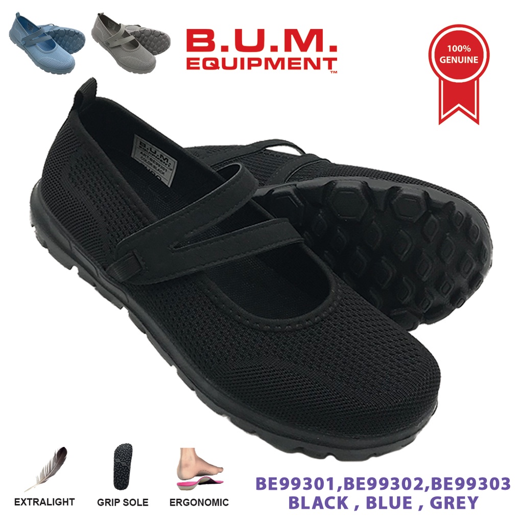 BUM Equipment Women's Sneaker BE99301 / BE99302 / BE99303 (Black / Blue / Grey) Women Shoes / Kasut Perempuan Wanita