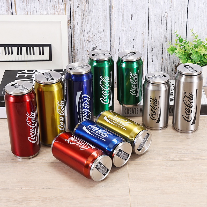 SUGAW 500ml Vacuum Insulated Cup Tumbler Stainless Mug Vacuum Insulated Coffee Thermos Coke Can Personalized Straw Cups