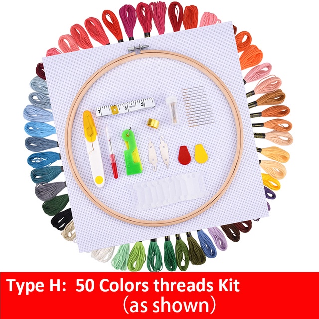 Hardware Heavy 136pcs/set Embroidery Kit Punch Needle Craft Tool Cross Stitch Pen Set Threads DIY Sewing Accessories - Image 4