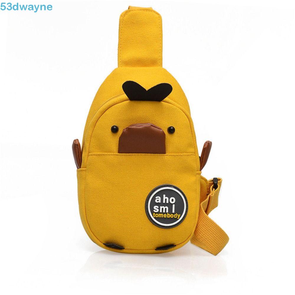 DWAYNE Chest Pack, Canvas Waist Bag, Phone Bag Yellow Duck Crossbody Shoulder Shoulder Bag for Student