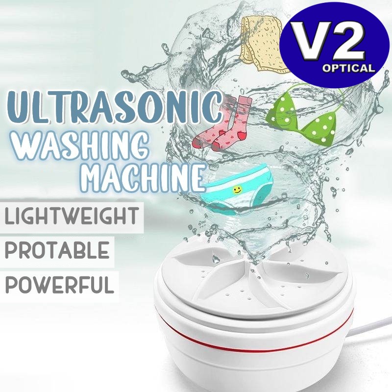 Mini Portable Ultrasonic Turbo Washing Machine Lazy Laundry Travel USB Washing Machine for Student Baby Travel Household