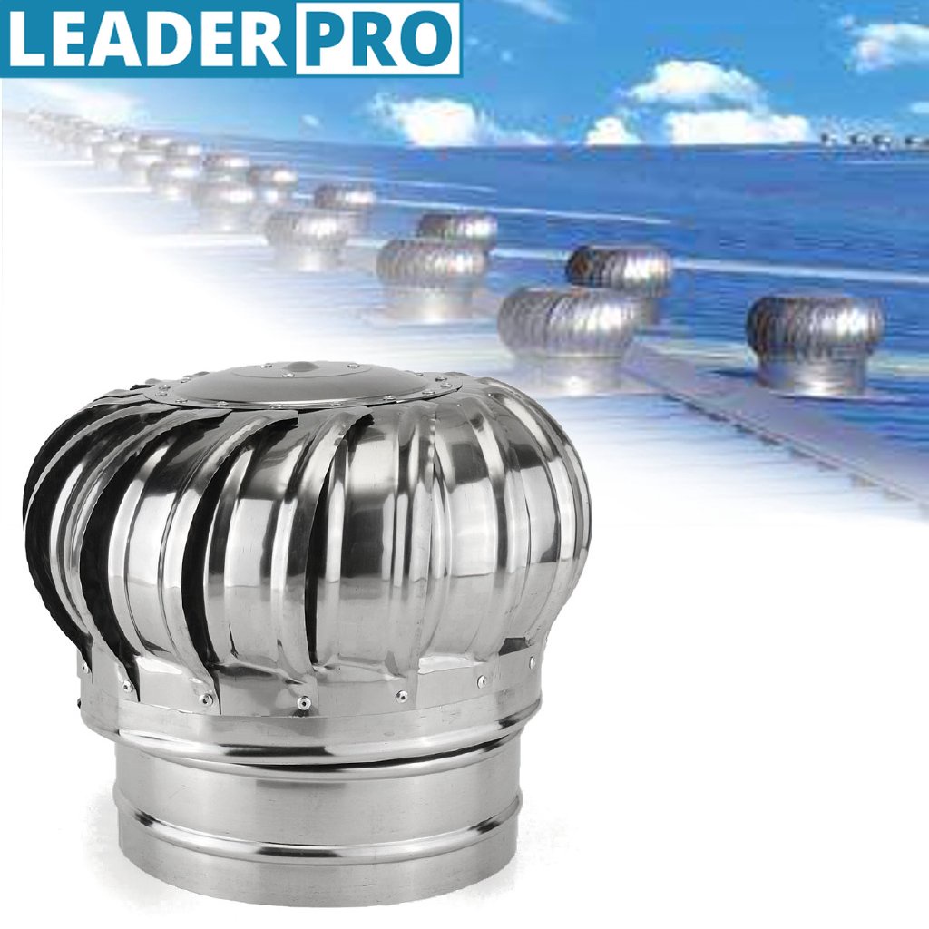 Silver Roof Ventilator Wind Turbines Air Vent Attic Ventilator Stainless Steel 150mm/200mm