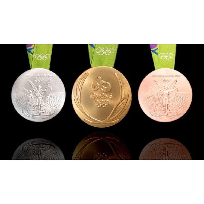 Commemorative Olympics Rio 2016 Gold Medal With Ribbon Collectible Souvenir