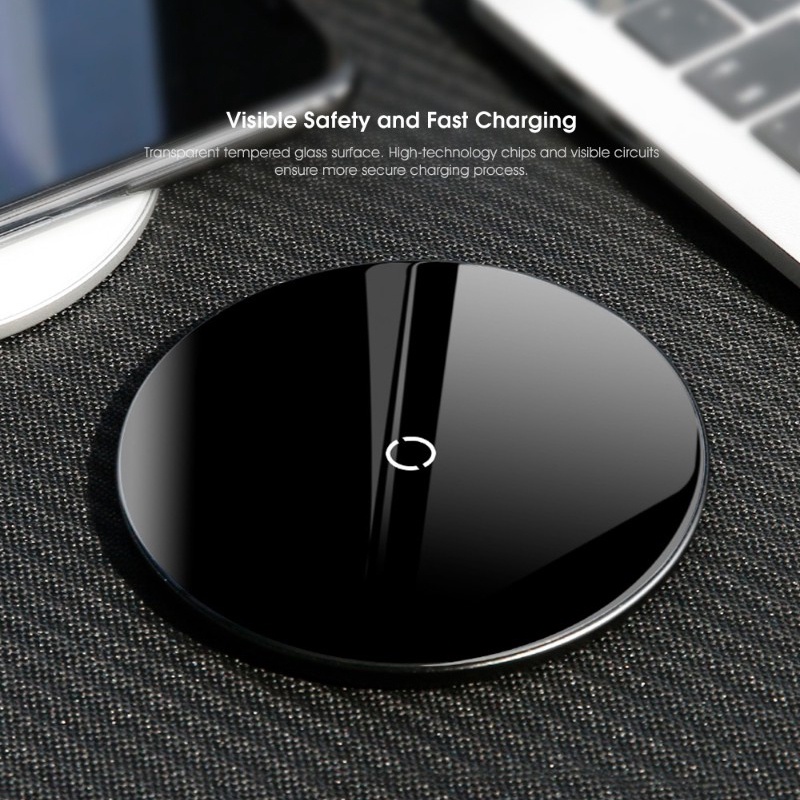 Baseus Original Simple Wireless Charger 10W Qi Charging Pad Qi Wireless Charger Fast Charging Phone iP Smartphone