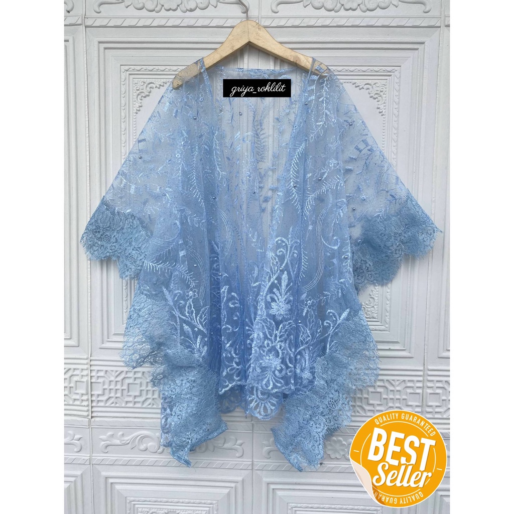 Purpose Quality Baju Kebaya Lace CAPE OUTER CARDIGAN TILLE MIX | PROMO BRUKAT RENDA Must - Image 5
