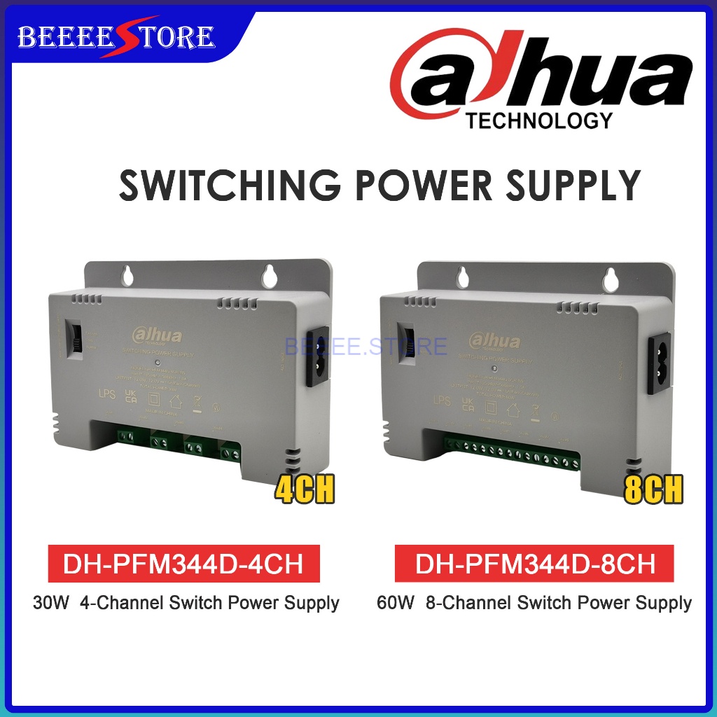 Dahua Adapter PSU Power Supply Switching 4CH 30W DH-PFM344D-4CH-EN / 8CH 60W DH-PFM344D-8CH-EN