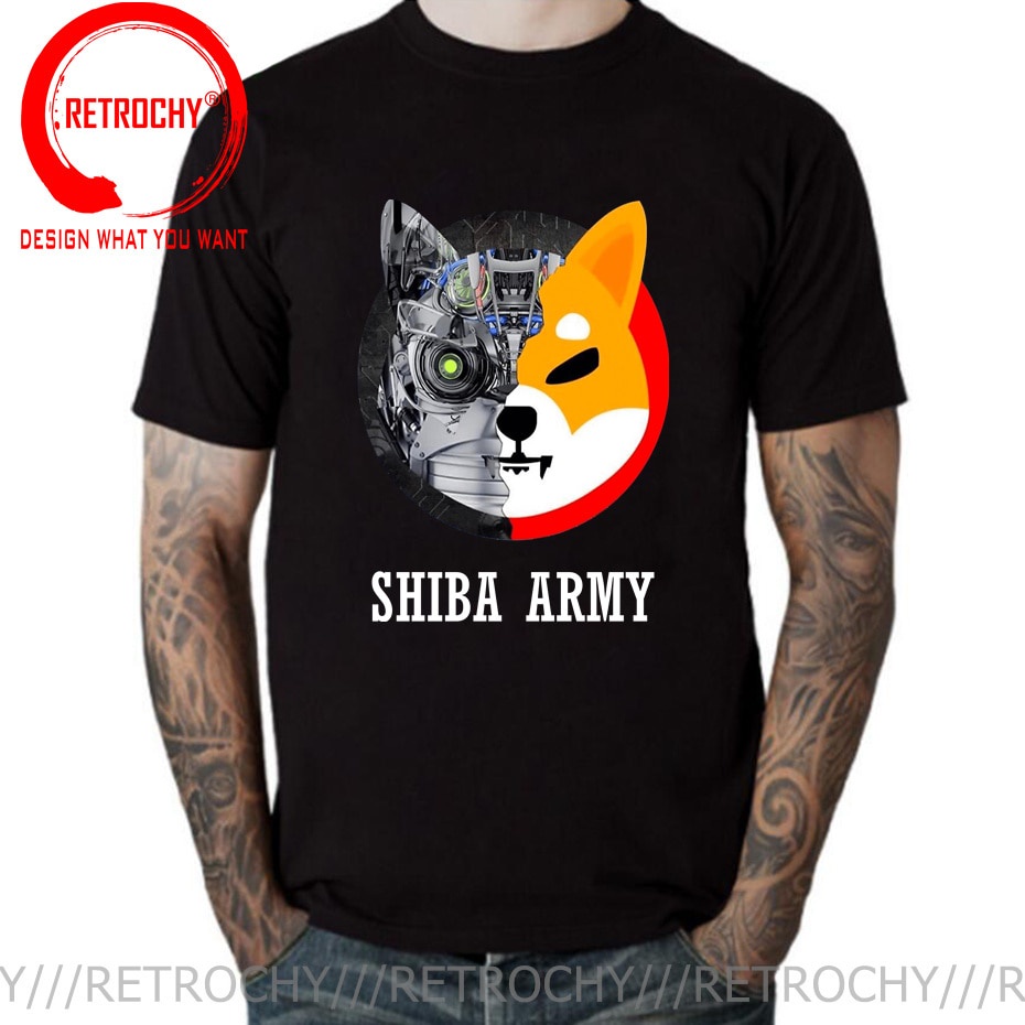 Shiba Inu Token Crypto Shib Army Hodler Coin Cryptocurrency Men's T Shirt Funny Shibarmys Bitcoin HODL Dogecoin Clothing