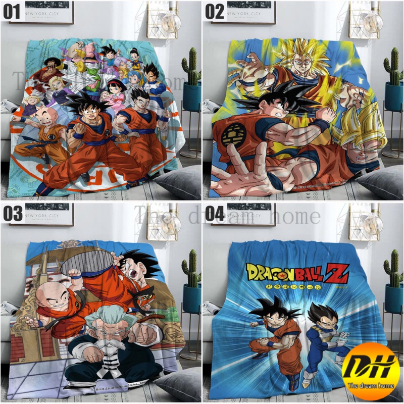 Dragon ball Flannel Fleece Blankets various size warm and cozy