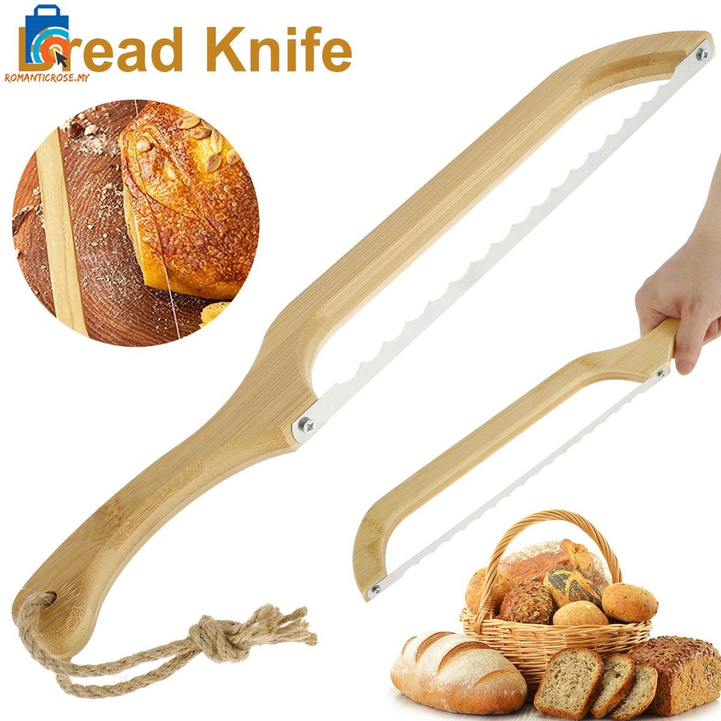 Bread Cutter Stainless Steel Bread Cutting Tool Serrated Bagel Cutter with Easy Grip Handle SHOPSKC4335