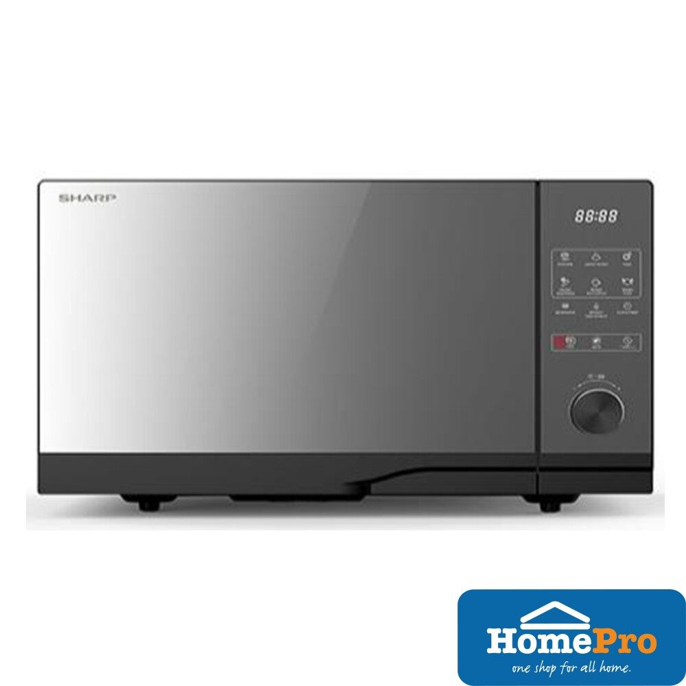 Sharp Mechanical Dial Flatbed Microwave Oven Ketuhar Gelombang Mikro R2321FGK 900W 23L W49xD37.3xH28.7CM Grey