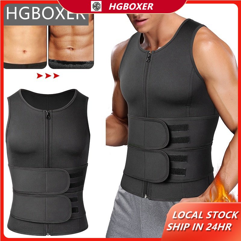 Men Body Shaper Waist Trainer Singlet Slimming Fitness Trimmer Belt