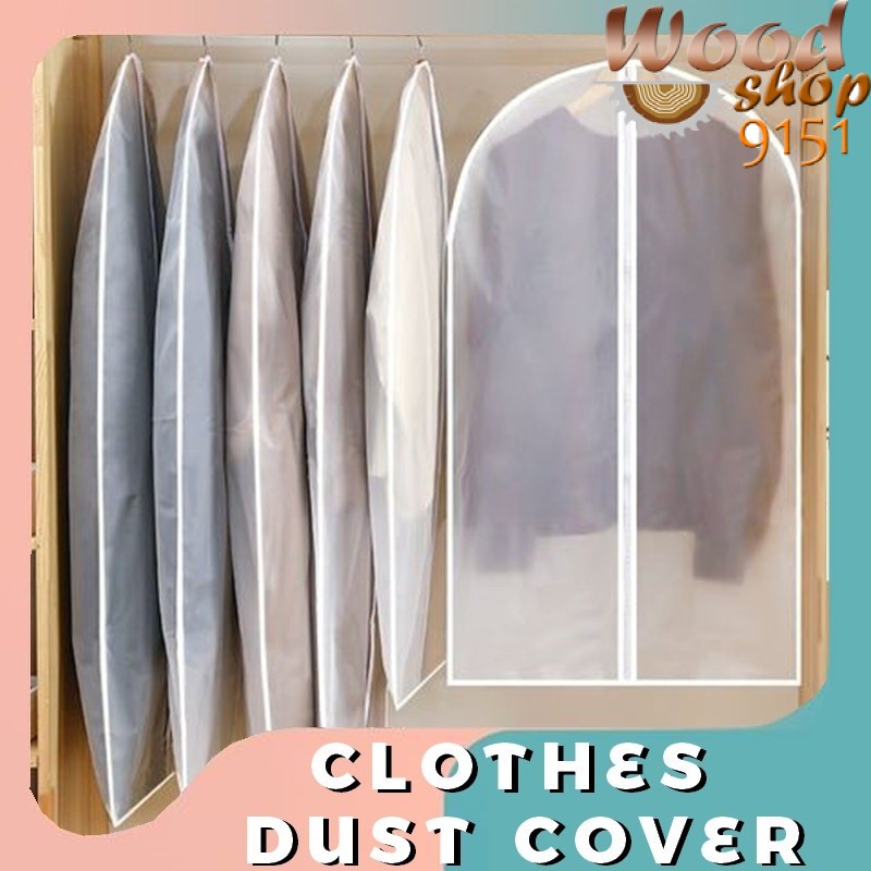 Clothes Dust Cover Transparent Dust Bag Hanging Cloth Pocket Washable Dust-Proof Suit Coat Dress Suit Covers Overcoat