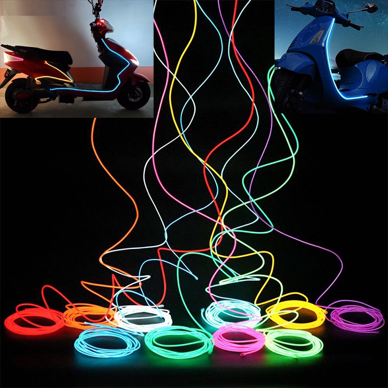 EL Cool lights Motorcycle/Car decor Ambiance lights Strip LED Neon family dance decor rope tube sewn lights