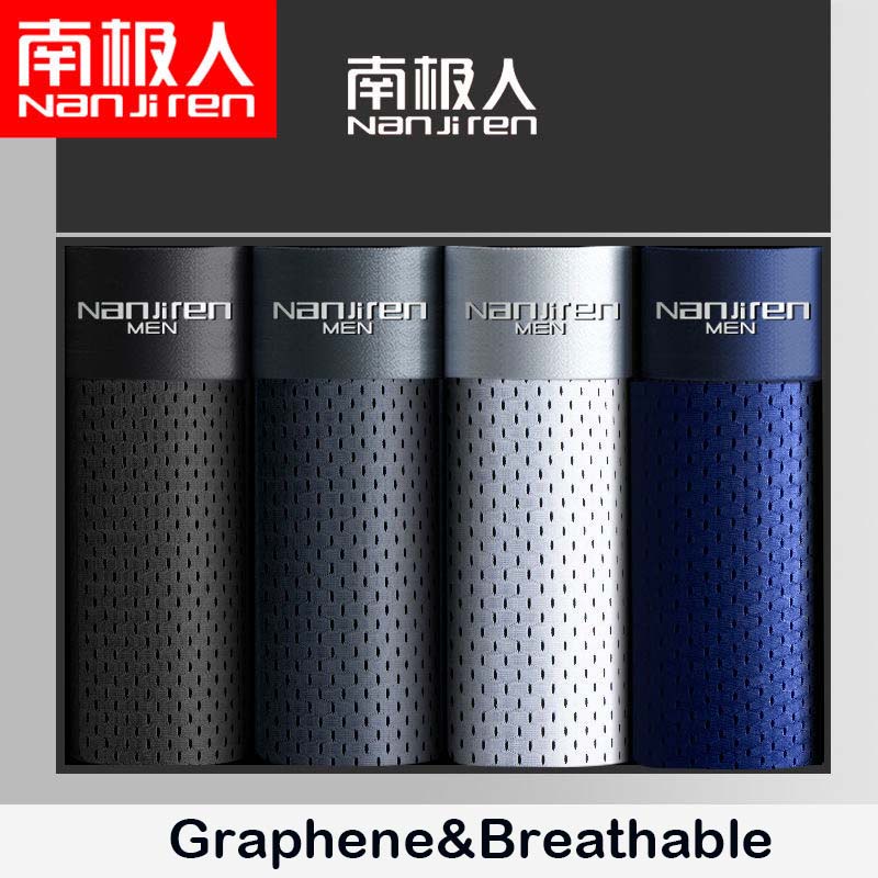 Essential Versatile L-5XL Breathable Mesh Boxer Ice Silk Men Underwear Lelaki Graphene Antibacterial Spender Le Have ... - Image 5