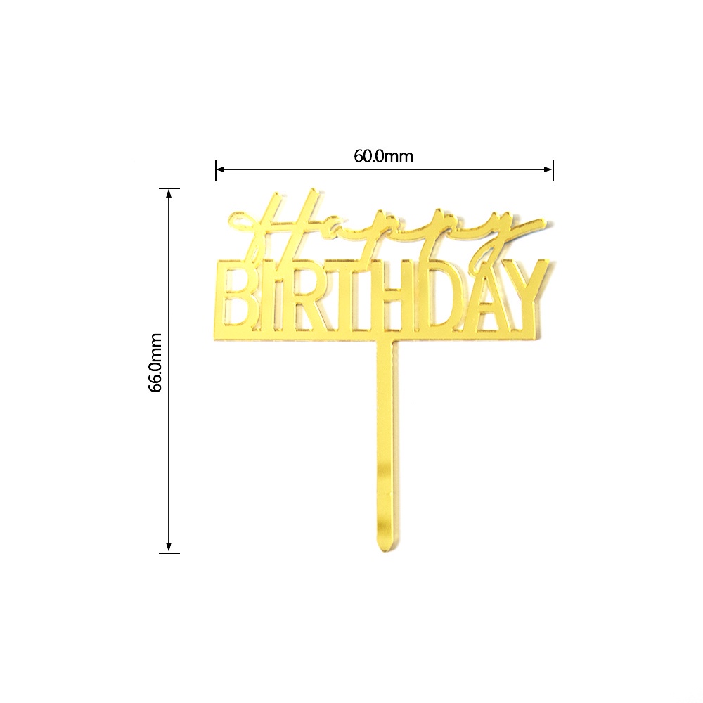 Durable Have PACK of 10 PCS Mini Happy Birthday Acrylic Cake Topper Decoration 4 Color Options Multi Reliable - Image 2