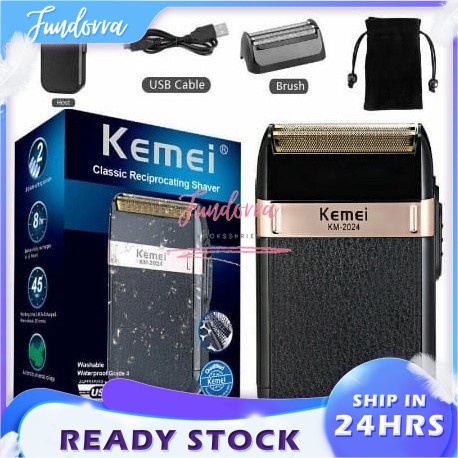 Kemei KM-2024 KM2024 USB Charging Men's Electric Shaver Rechargeable Beard Trimmer Shaving Portable Hair Trimmer