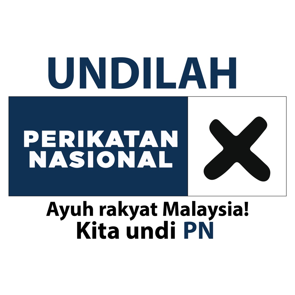 MAGNET STICKER A4 SIZE PRN15 HARAPAN BN PN BERSATU PKR UMNO PAS