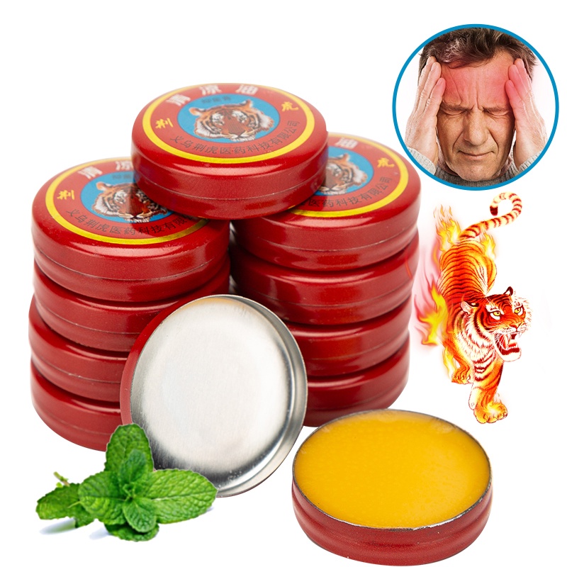 3/7/10/15pc Red Tiger Balm Muscle Back Neck Pain Relief Cream Headache Dizzy Itch Vomit Refreshing Cool Cream Body Massager Oil